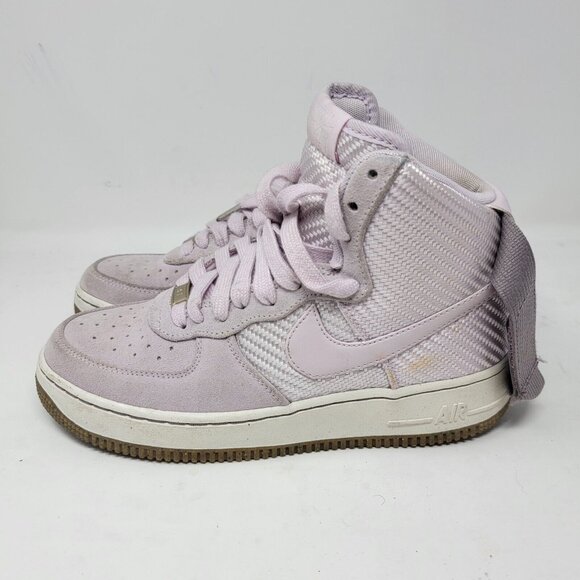 Nike Air‎ Force 1 High Premium Bleached Lilac Suede Women's Size 8 - Picture 3 of 9